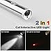 Creaker 2 in 1 Multi Function Funny Cat Chaser Toys, Mini Flashlight & Interactive Pet Toys Cat Light Pointers Cat Training Tool (2 pack Battery-powered)