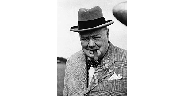 Winston Churchill Wwii 8 x 10 Metal 