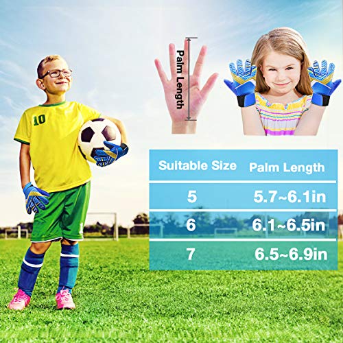 image for Jalunth Goalkeeper Goalie Soccer Gloves - Kids & Youth Football Goal k