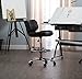 Studio Designs Black Crest Drafting Work Chair with Foot Rest - Adjustable Height - Contoured for Desk or Drafting Table