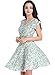 v28 Women Crossover V-neck short sleeve Polka dot pleated floral summer Dress