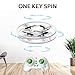Dwi Dowellin Mini Drone for Kids Beginners Indoor RC Quadcopter 2.4Ghz 4CH 6-Axis Nano Drones RTF Helicopter D1 White