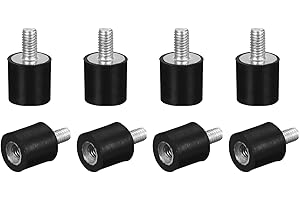 uxcell Rubber Mounts 8pcs M3 Male/Female Vibration Isolator Shock Absorber, for Garage Motor Air Compressor Car Boat Bobbins, D8mmxH8mm