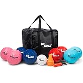 Futbocce Soccer Bocce Ball Backyard Game Set with Carry Bag | Complete Set with 8 Balls, Pallino, Cones, Pump &amp; Carry Bag