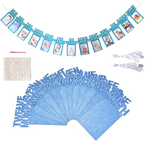 image for TONIFUL 1st Baby Photo Banner 13 pcs Monthly Milestone Photograph Bunt