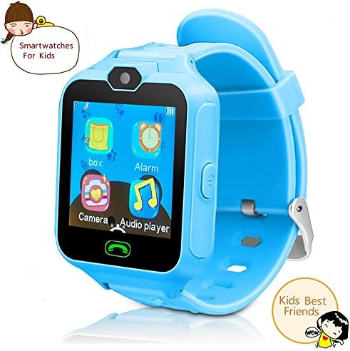 Kid Smartwatches game watches for kids children calling watch with camera with SIM card Kids Educational Toys Boys Girls gift.(Blue)