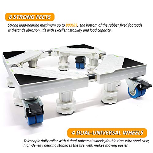 Jolitac Washing Machine Base Stand Movable Adjustable Bases for