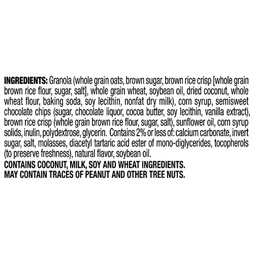 QUAKER CHEWY LOWER SUGAR GRANOLA BARS, CHOCOLATE CHIP, 58 COUNT