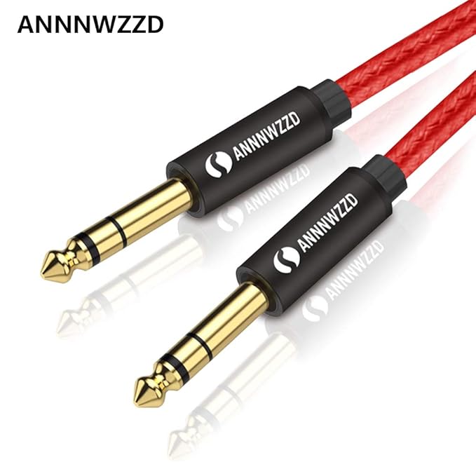 6.35mm to 6.35mm Mono Audio Cable,1/4" TS Professional Speaker Cable