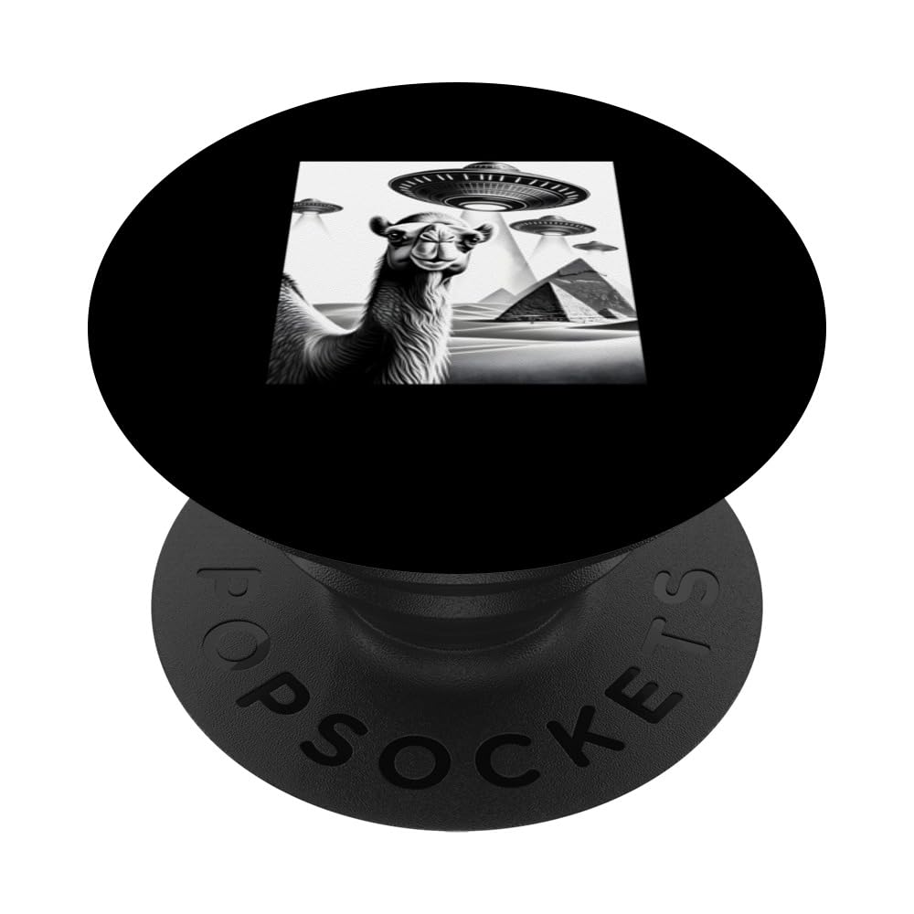 Pyramid Alien Camel UFO Mens Graphic PopSockets Swappable PopGrip