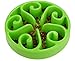 Color you Pet Dog Slow Feed Interactive Dish Ease Bloating for Small & Medium Dog and Cat (Green)
