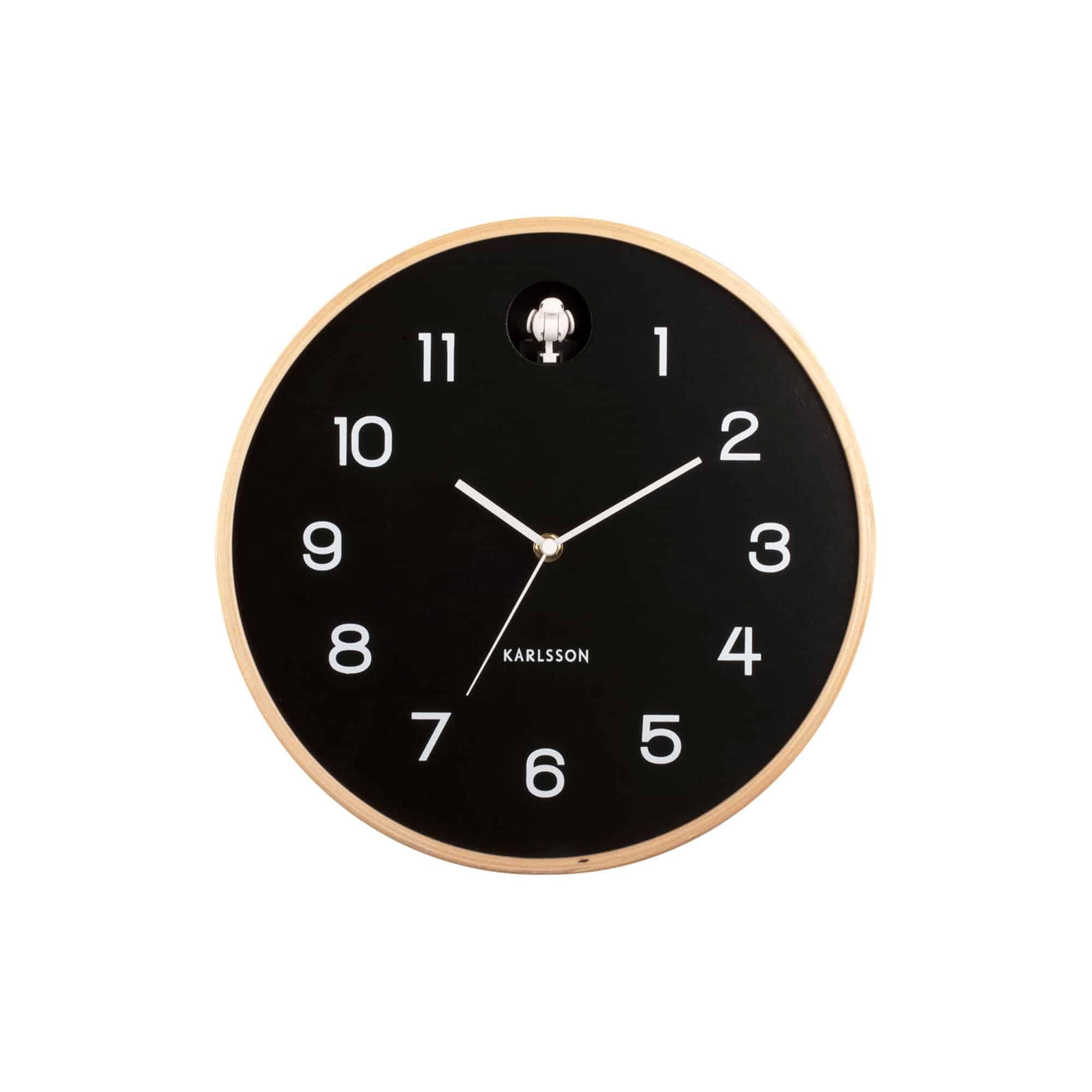 Karlsson Natural Cuckoo Wall Clock - BLACK (KA5886BK)
