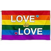 Cayyon Love Is Love Flag Banner Outdoor Indoor Decoration Flag 3x5Feet Double Stitched Polyester with Brass Grommets
