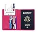 ACdream Passport Holder and Vaccine Card Holder Combo, Cover Wallet, Leather Travel Documents Organizer Protector, RFID Blocking, for Women/Men