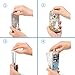 iPhone SE Case, iPhone 5 Case, iPhone 5s Case - Mavis's Diary 3D Bling Flowing Liquid Design Flowers Girl Pattern Clear Case Hard PC Cover - Rose Girl with Silver Liquid and Silver Stars