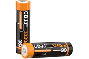 CWUU 18650 Rechargeable Battery 3200mAh 3.7v Lithium Ion Battery 18650 for Doorbell, Flashlight Toys Ect Button Top 2 Pack