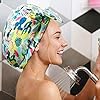 2 Pieces Shower Caps Waterproof Bowknot Bathing Caps Reusable Shower Hats Multi-functional Shower Hair Caps for Women…