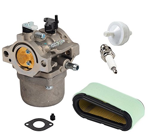 HIFROM Carburetor Carb with Gasket Air Filter Spark Plug for Briggs & Stratton 799728 498027 498231 499161 494502 494392