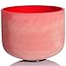 TOPFUND Red C Note Crystal Singing Bowl Root Chakra 10 inch with Heavy Duty Carrying Case and Suede Mallet