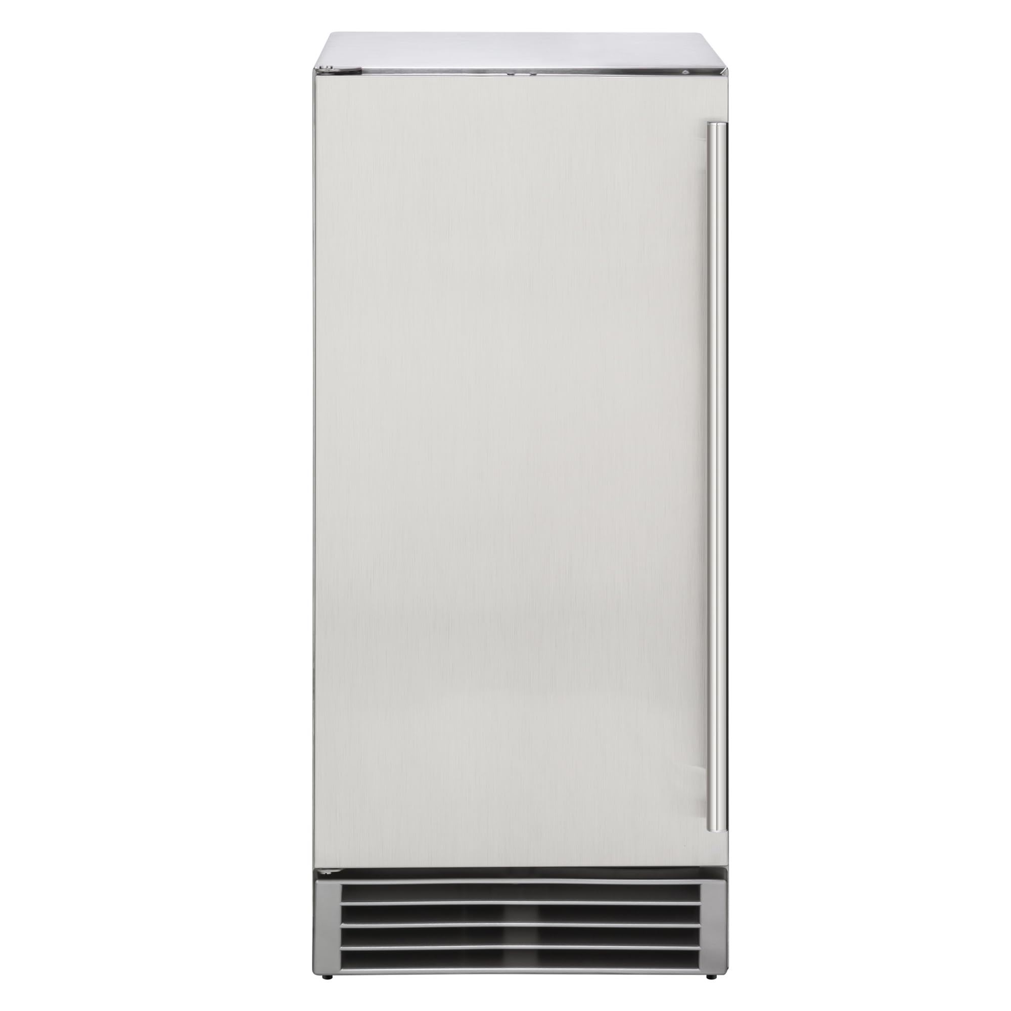 Maxx Ice MIM50P-O Indoor Outdoor Energy Star Built-in Under Counter Clear Ice Maker Machine with Drain Pump Reversible Door 65 Pound Production and 25 Pound Storage Capacity, 14.6