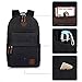 Ibagbar Vintage Canvas Backpack Rucksack Laptop Bag Computer Bag Daypack Travel Bag College Bag Book Bag School Bag Gym Bag Sports Bag Hiking Bag Camping Bag Weekend Bag Black