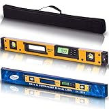 24-Inch Professional Digital Magnetic Level - IP54 Dust and Waterproof Electronic Level Tool - Get Master Precision with Shefio Smart Level, 2 AAA Batteries + Carrying Bag