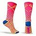ChalkTalkSPORTS Lacrosse Athletic Half Cushioned Crew Socks | Sundae and Malibu Neon Designs