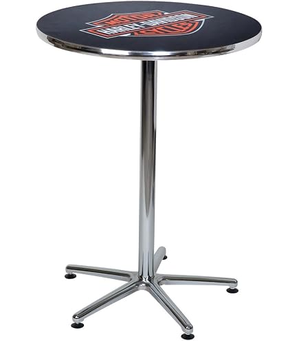 Amazon.com: Harley-Davidson Winged Bar & Shield Round Cafe Table