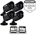 Night Owl Security, 4 Pack of 720p HD Wired Security Add-on Bullet Cameras (Black)