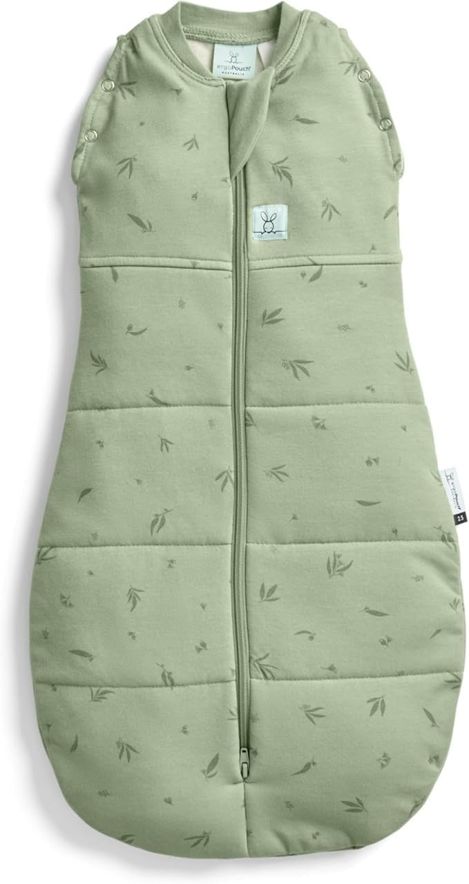 ergoPouch Cocoon Swaddle Sack 0.2 TOG - Baby Sleep Sack, Gentle Snug Fit Helps Calm Startle Reflex, Ideal for Arms In/Out Sleeping, Soft Breathable Fabric for Better Sleep (3-6 Months, Willow)