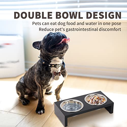 PAWISE Elevated Dog Bowls, Raised Cat Feeder Elevated Food And Water