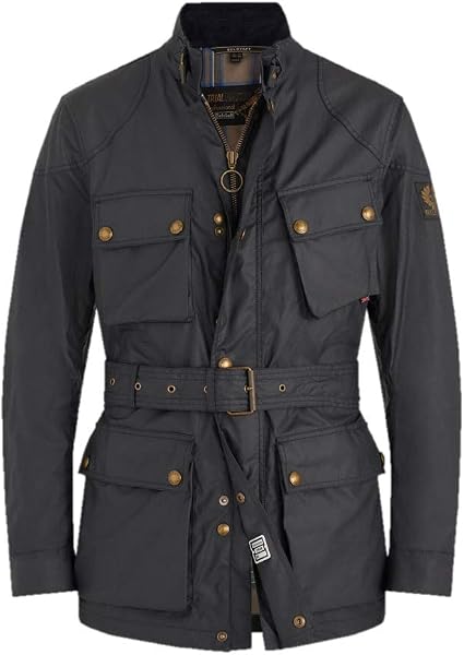 Amazon ベルスタッフ Belstaff メンズトライアルマスタージャケット Men S Jacket In 6 Oz Dark Navy Wax Cotton 並行輸入品 Dark Navy It 54 コート ジャケット 通販