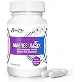 SoulLife Magnesium5X – 5-in-1 Magnesium Complex for Men & Women – Supports Muscle Function, Relaxation, Energy Production & Electrolyte Balance – 30 Servings / 90 Vegetarian Capsules