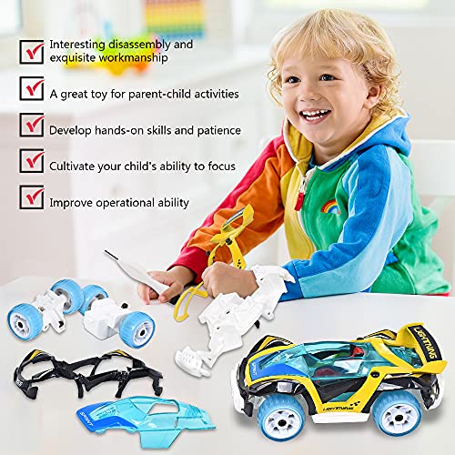XXIU Disassemble The Racing Toy Pull Back Car DIY Car Assembly Toy Tool