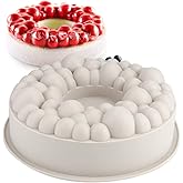 Topyond Silicone Cake Molds, Round Silicone Molds, Durable Baking Molds for DIY Cakes, Mousse Cakes, and Decorations, for Kitchen Baking Use