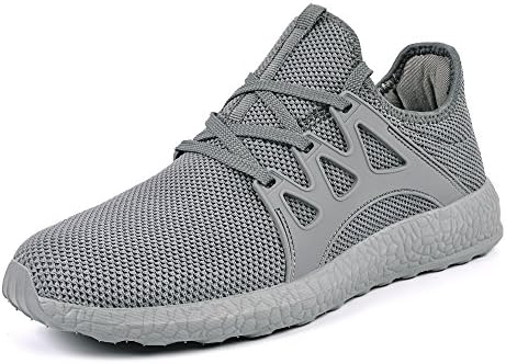 ZOCAVIA Men's Non Slip Work Shoes Ultra Lightweight Breathable Mesh Tennis Running Walking Athletic Sneakers