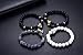 LYLYMIMI Bead Bracelets for Men Wolf Bracelet Dragon Jewelry Set Matte Lava Rock Stone (4 pcs a set)