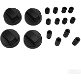 Zsodio 4 Pack Universal Control Knobs Replacement with 12 Adapters for Oven/Stove/Range (Black)