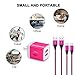FiveBox 2.1A Dual Port USB Wall Charger Box Cube Charging Base Block Plug With 2-Pack 6ft USB Type C Charger Cable Cord For Samsung Galaxy S9 S8 Plus, Google Pixel 2, LG G5 G6, Huawei P10, Nexus 6P 5X