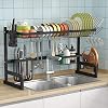 Over The Sink Dish Drying Rack – 1Easylife Adjustable 2-Tier Large Dish Dryer Rack for Kitchen Organizer Storage Space…