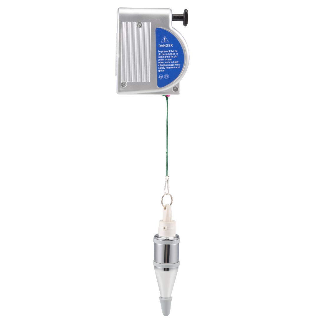 sourcing map Plumb Reel with String Line 6m 400g Hammer Magnetic Apeak Linear Level Masonry Measuring Device