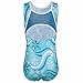 TFJH E Toddler Gymnastics Leotard Athletic Bodysuit Sportwear CyanSnowflake 8A