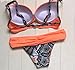 EVALESS Womens Contrast Bralette Top and Waistband Bottom Bikini Swimsuit Set Pink Small 4 6