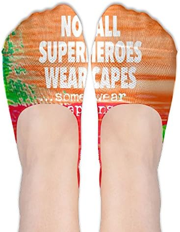 Not All Superheros Wear Capes, Some Wear Aprons No Show Socks Non-Slip Socks