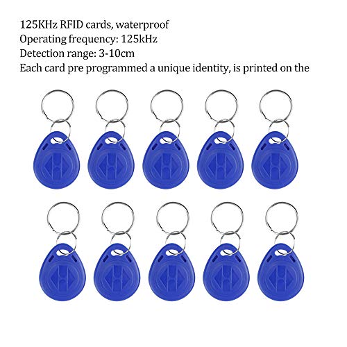LIBO Biometric Fingerprint Recognition RFID Access Controller Time Attendance Machine Employee Checking-in Payroll Recorder TCP/IP/USB,10pcs 125KHz Keyfobs (F213)