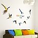 SWORNA Nature Series 8 Flying Macaw Parrot Vinyl Removable DIY Wall Art Mural Nursery Sticker Decor Decal for Baby Kids Girl Bedroom Playroom Bathroom Kindergarten Living Room Classroom 29