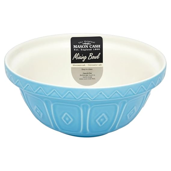[HSB Value+ Bundle] Mason Cash Mixing Bowl Ceramic Blue 24cm with MF