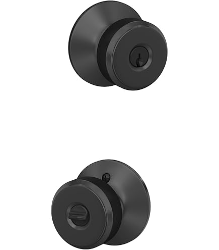 HAO グレートムタ　メカニカルバージョン黒 Schlage F51A GEO 622 Georgian Door Knob, Keyed Entry Lock, Matte