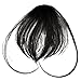 Gracefulvara Hair Clip in Bangs Fake Hair Extension False Hair Piece Clip on Front Neat Bang (black)