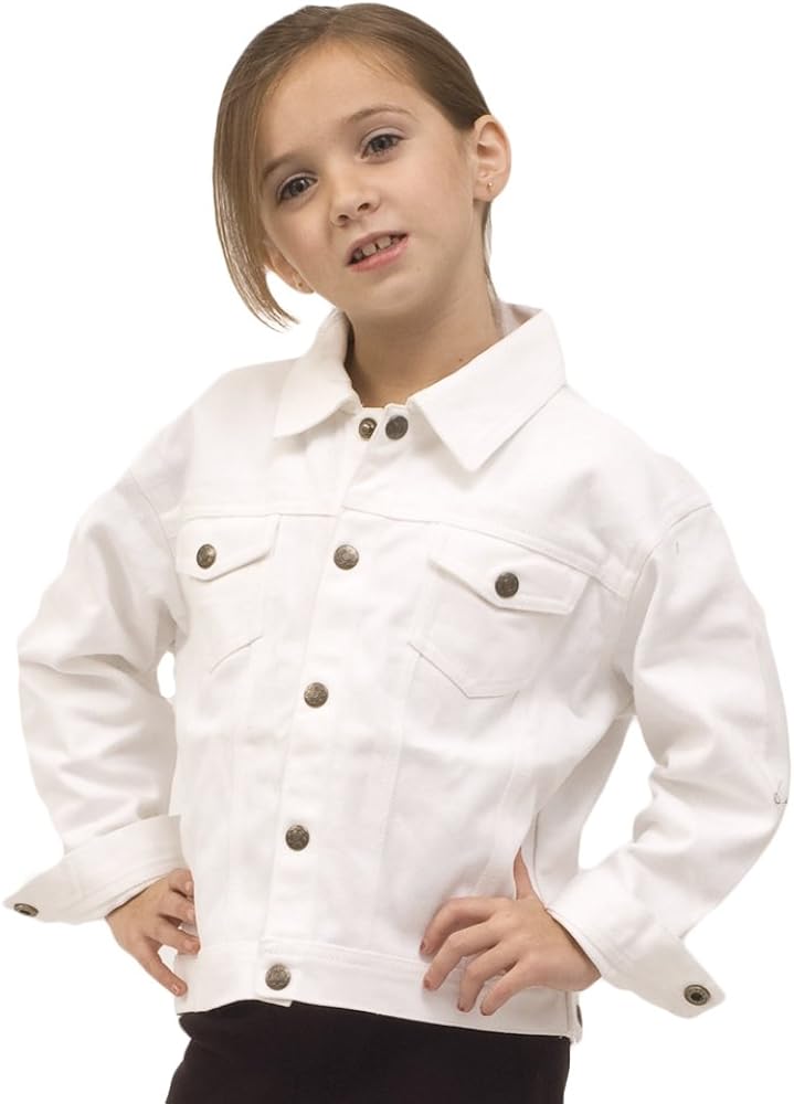 baby girl white denim jacket